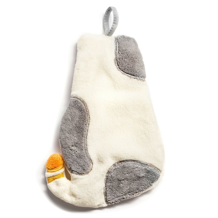 JTI кърпа, форма на котка, бързо попиване, бежово/сиво, 29,5x18,5x2 см