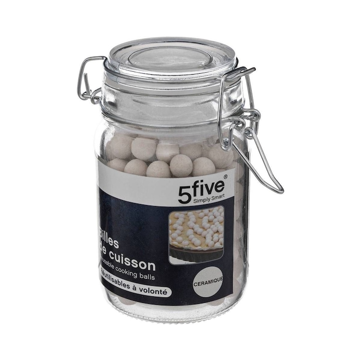 Bile de copt, 5five Simple Smart, ceramica, 12x7cm, alb