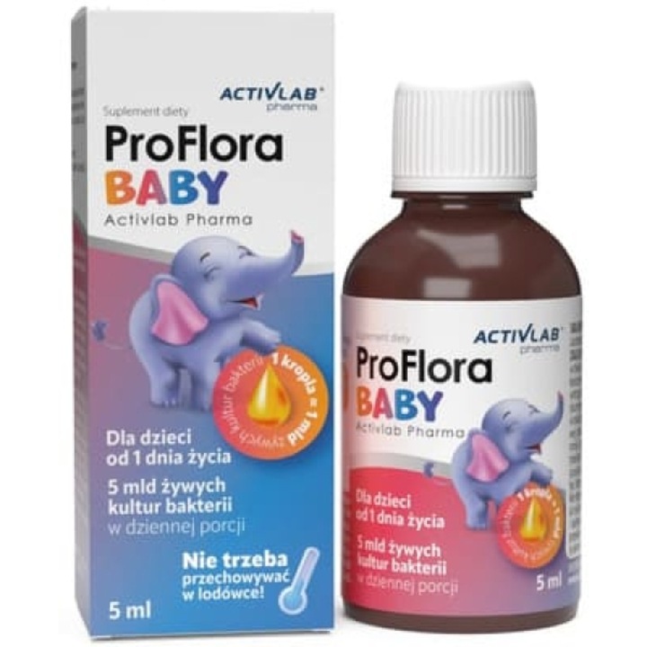 Supliment alimentar copii ProFlora Baby, ActivLab Pharma, Lactobacillus, 5 ml