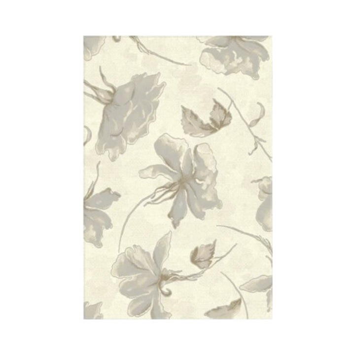 Covor Matrix Model Floral Bej/gri 60x110 Cm