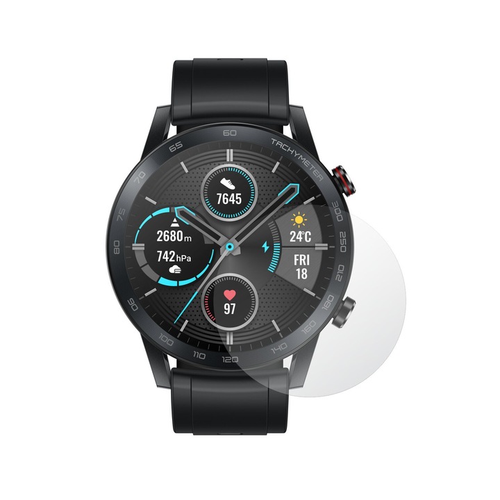 4X Folie24 képernyővédő fólia készlet, Huawei Honor MagicWatch 2-hez – 46 mm, 2X Ultra-Clear + 2X matt, öntapadó, rugalmas, önregenerálódással