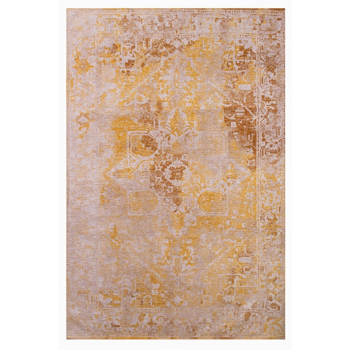 Modern belga szőnyeg, Home Vista, Louis de Poortere 9443, narancs/arany, 200x280 cm