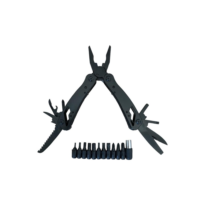 Cleste multifunctional pliabil tip briceag cu multiple accesorii, AVI-4225