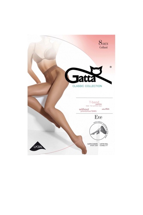 Ciorapi dama Gatta Eve 8 Den, bej, Negru