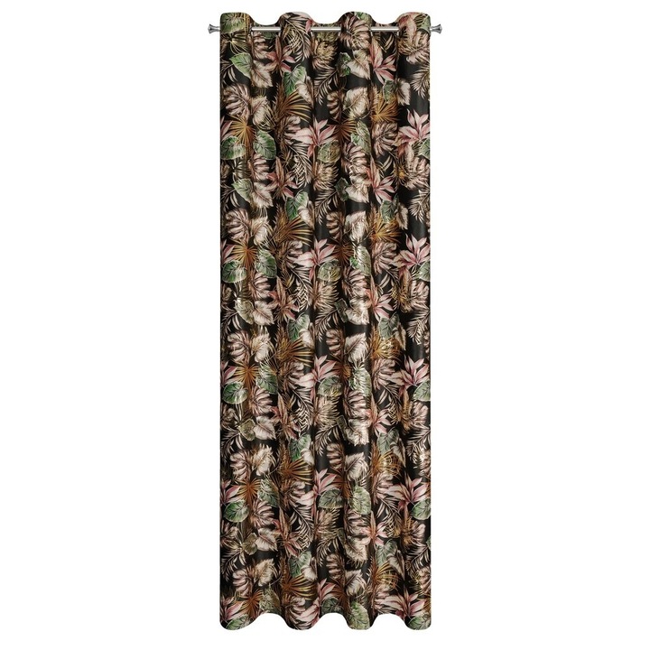 Завеса Eurofirany, Maroko, 250x140 см, Полиестер, Златист/Черен