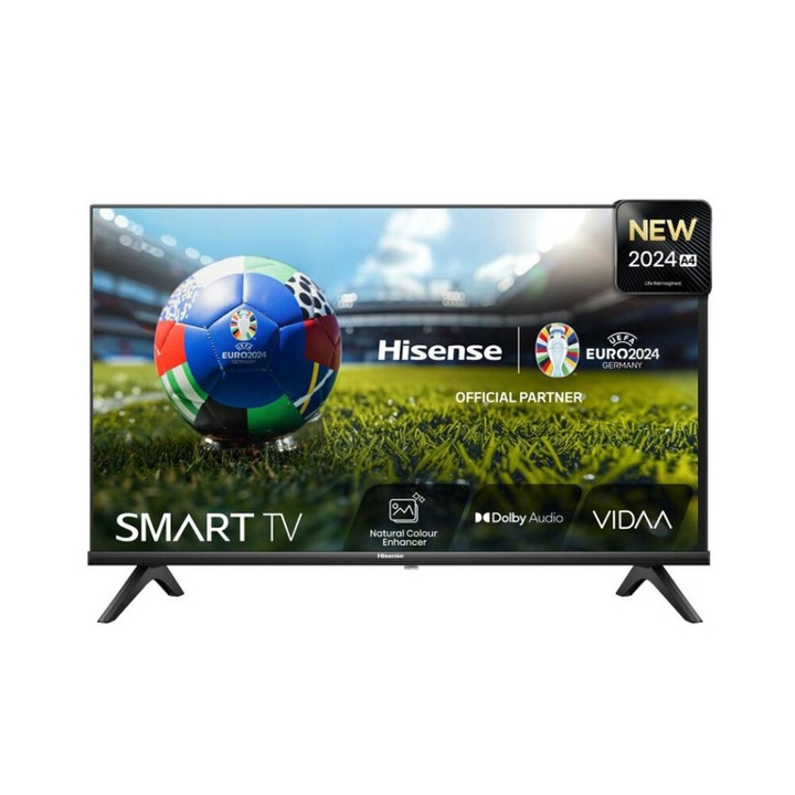 Телевизор Hisense 40" A4N, Full HD 1920x1080, DLED, HDR, HLG, DTS HD, Smart TV, WiFi, WiFi Direct, 2xHDMI, 2xUSB, LAN, CI+, DVB-T2/C/S2, Black 40A4N