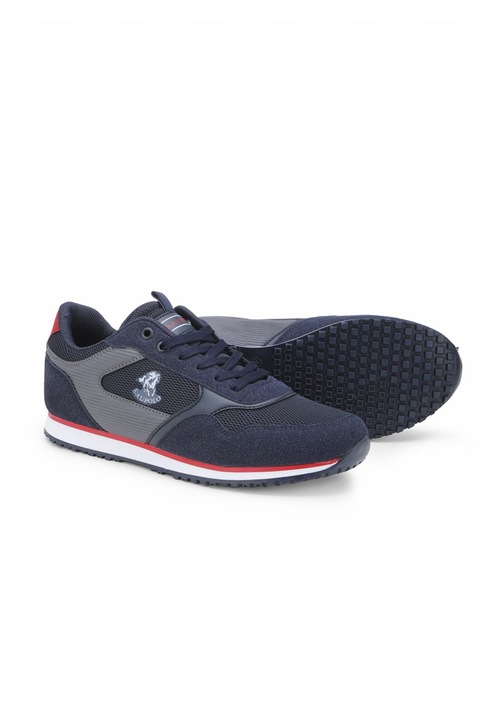 Férfi tornacipő, SA UPOLO, bőr, kék, Tengerészkék