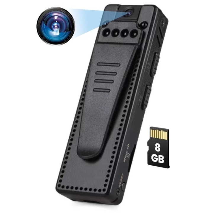 IUni M8 Plus Шпионска Камера, 8GB, Wi-Fi, Нощно Виждане, 90° Въртящ Обектив