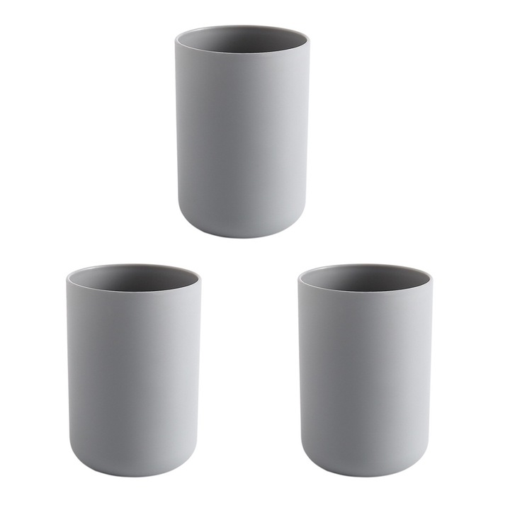 3 db-os öblítőpohár készlet, egymásra rakható, többszínű, 10,3x7,2 cm