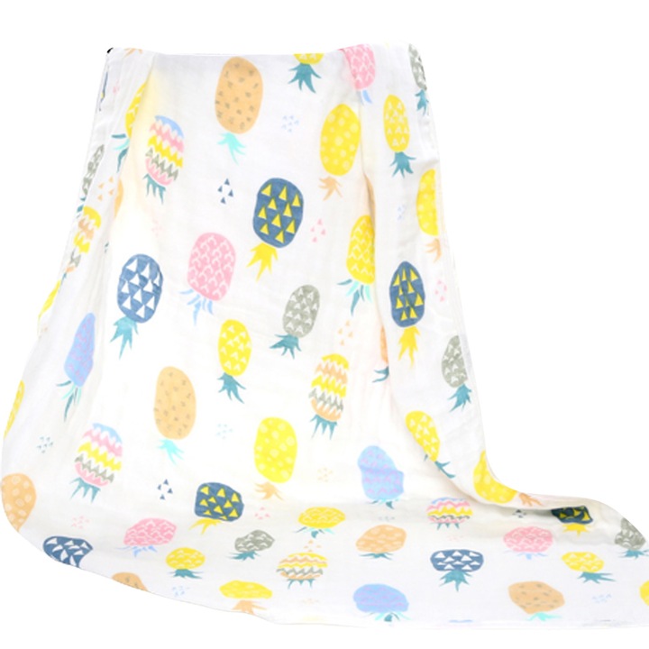 Кърпа за баня, памук, 6 слоя, 110x105см, многоцветна