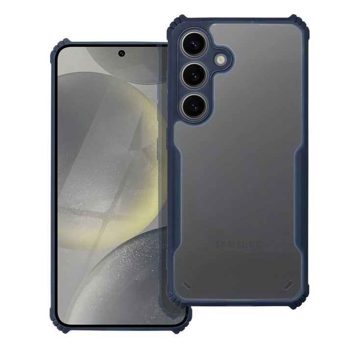 Samsung Galaxy A26 5G telefontoktelefonnal - kék / átlátszó ütésálló hátlap tok ﻿
