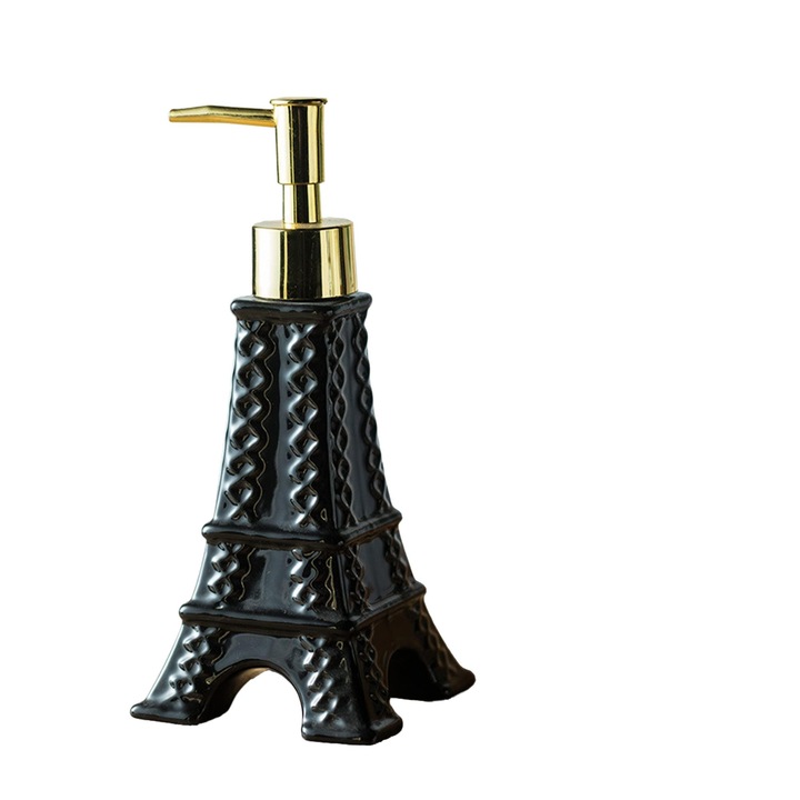 Dozator lichid sapun/creme Cozevdnt, Turnul Eiffel, ceramica, multicolor, 8x3.5x3.5inch
