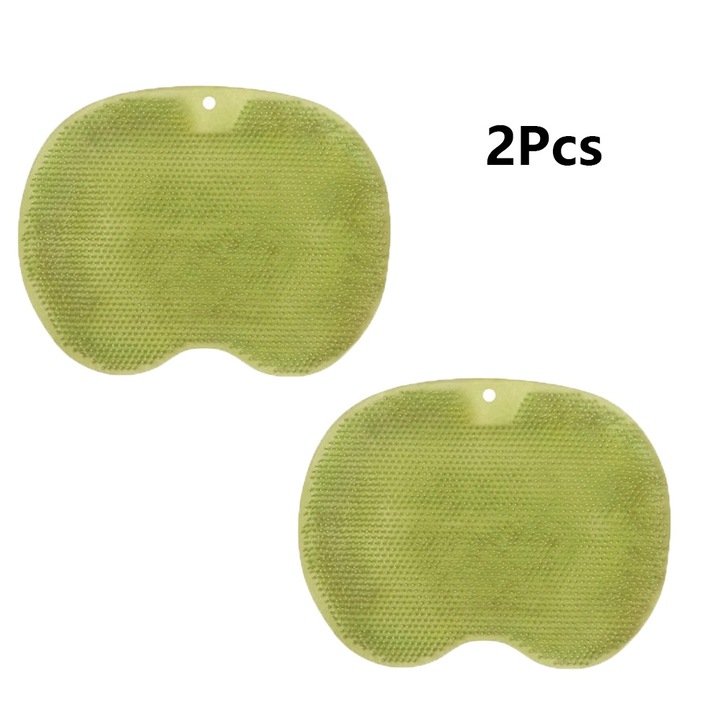 Комплект от 2 четки за гръб и крака, силиконов държач за четка, ексфолираща постелка за баня