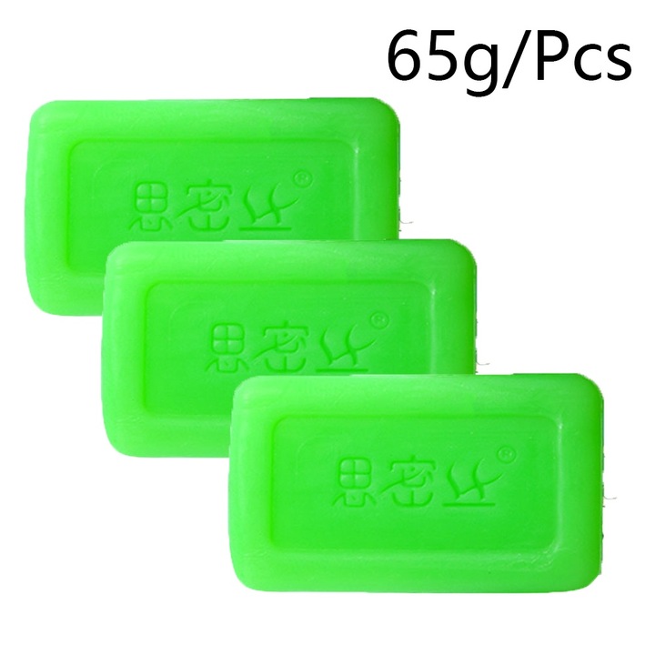 Комплект сапуни QttvbTna, антимикробен с етерично масло от пелин, 3 x 65 г