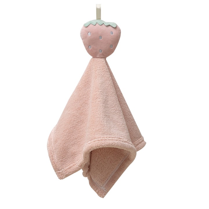 Korall kéztörlő, gyümölcs alakú, gyorsan nedvszívó, gyorsan száradó, 30x30cm