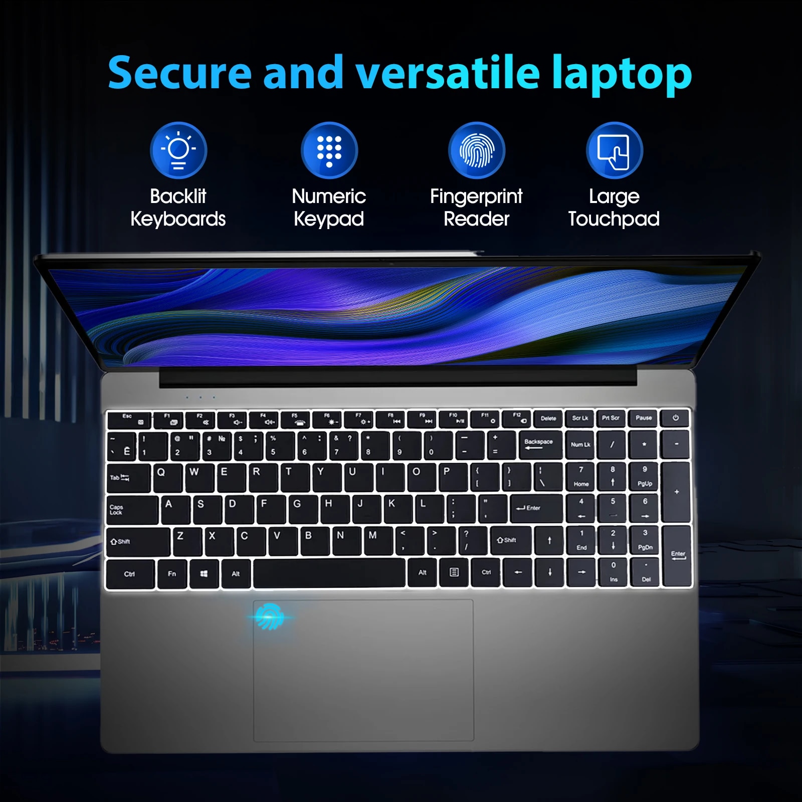 Laptop GXMO 15.6 Intel N95 Quad-Core 16GB RAM SSD 512GB, FHD