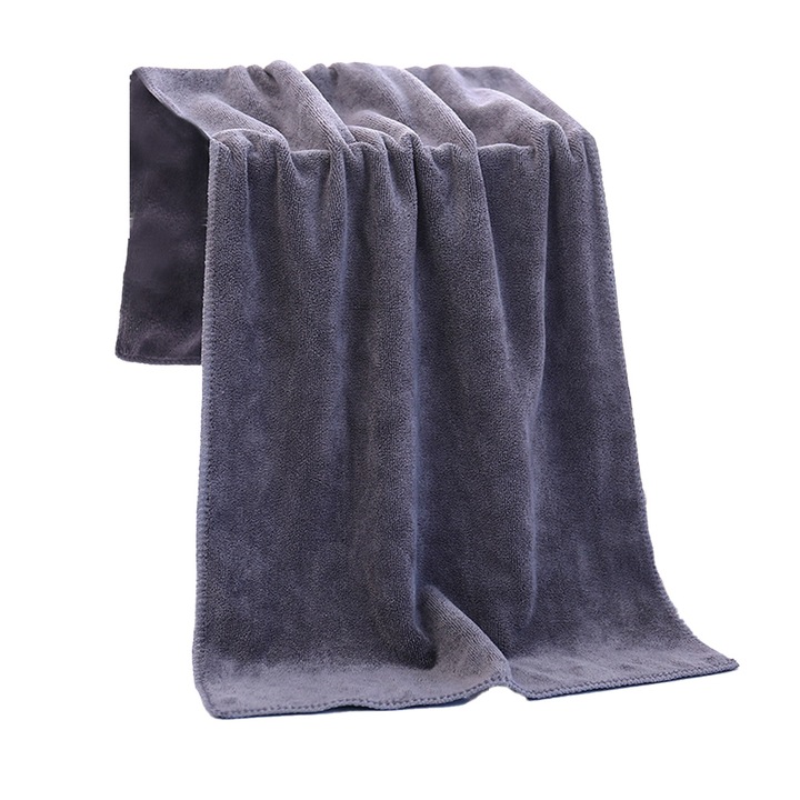 Mikroszálas, gyorsan száradó törölköző, 2 db-os szett, 30x70cm, szürke