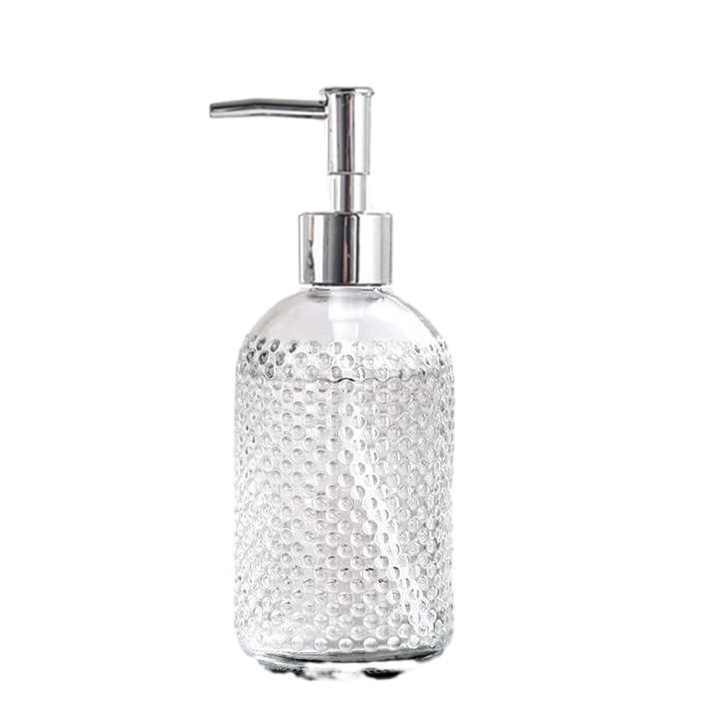 Szappanadagoló, átlátszó, üveg, 19x7.7x7.7cm