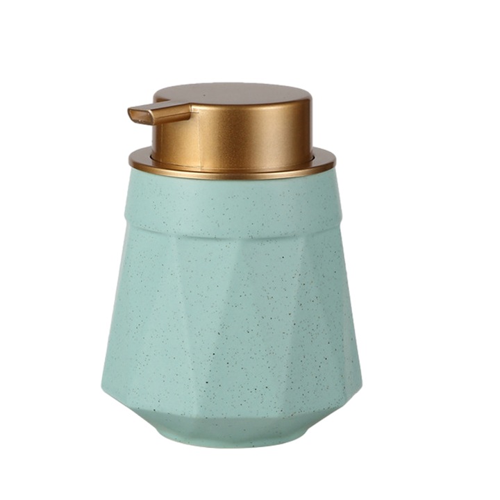 Folyékony szappan adagoló kerámia, hengeres, zöld