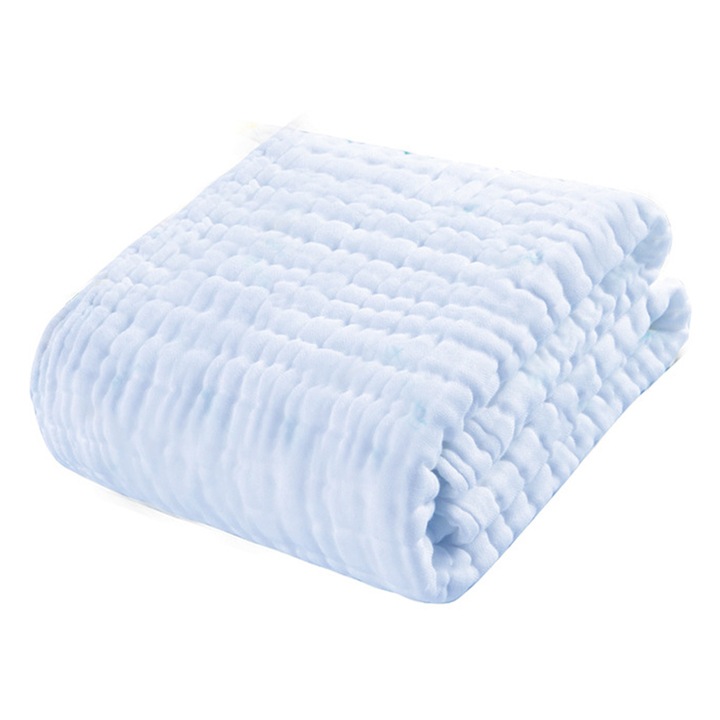 Бебешко одеяло, мек памук, размер 95x95 см, синьо