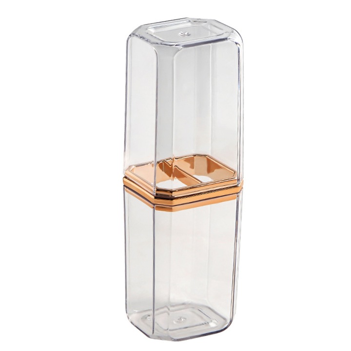 Fogkefe tok, átlátszó, 20x7x6cm