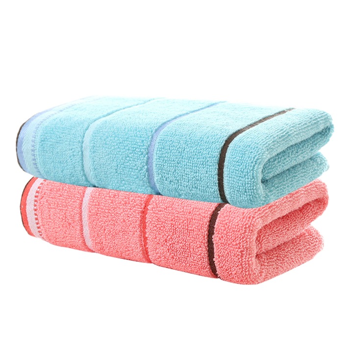 Комплект от 2 памучни кърпи за баня, 70x140см, абсорбиращи, леки