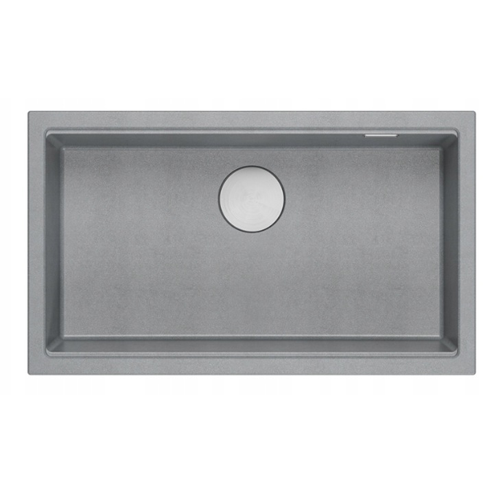 Chiuveta Quadron Logan 110 incastrata granit gri otel 76x45cm