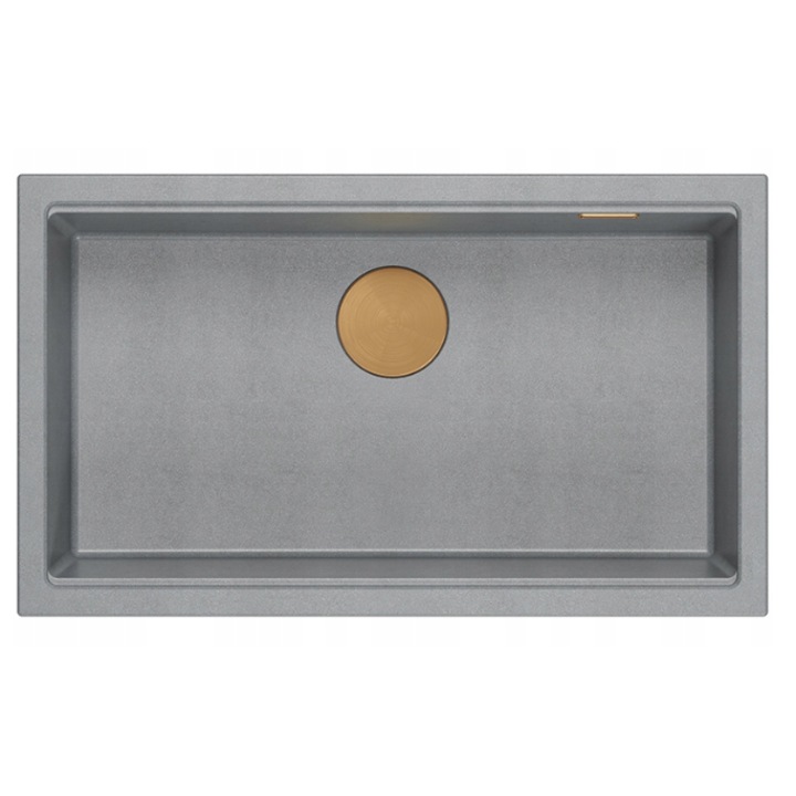 Chiuveta Quadron Logan 110 suspendata granit gri cupru 76x45cm