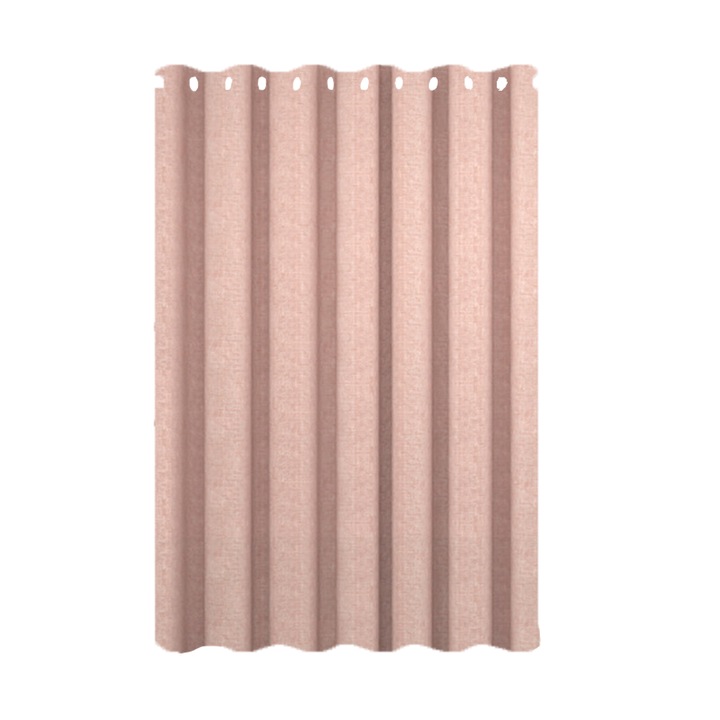 Perdea de dus impermeabila, fara perforatii, roz, protectie intimitate, set
