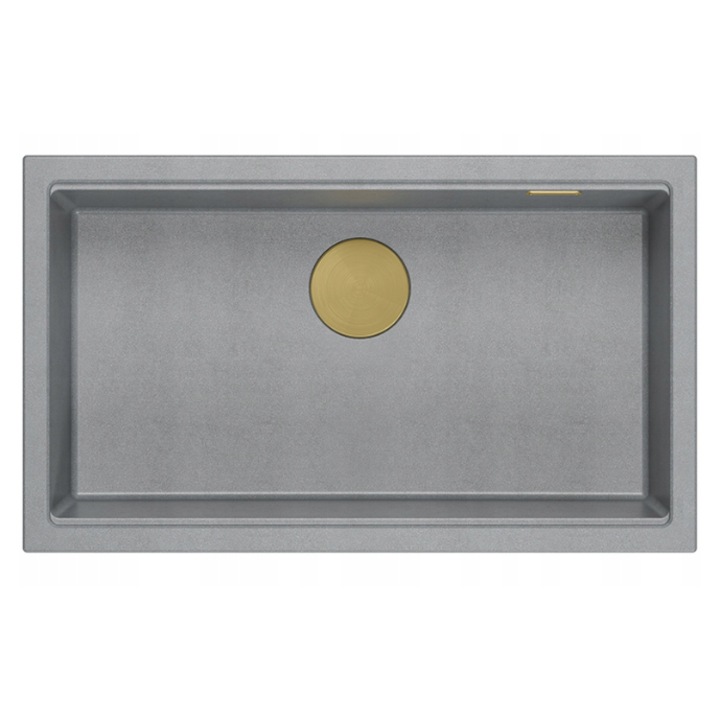 Chiuveta Quadron Logan 110 Suspendata Granit Gri Aur 76x45cm