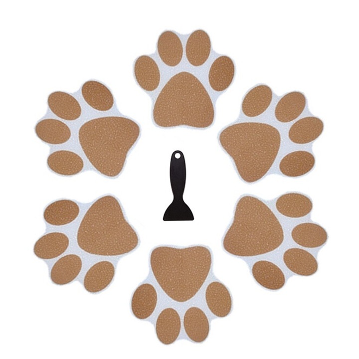 Set 20 autocolante antiderapante transparente, 8cm, pentru cada si dus