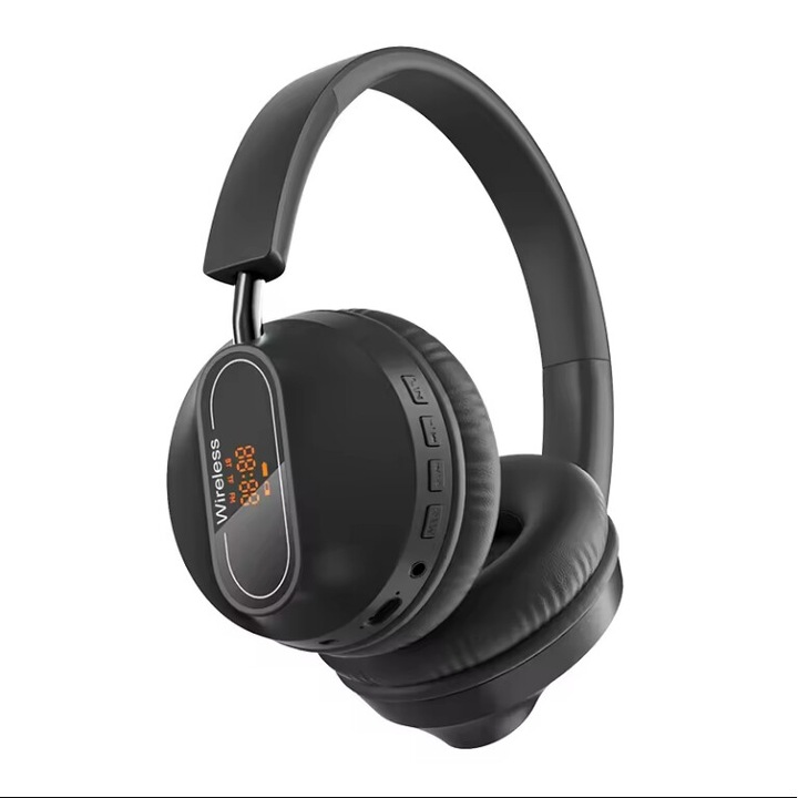 M1 Bluetooth слушалки, Hi-Fi режим, BT & TF и FM режим, LED дисплей, 3,5 mm жак, черни