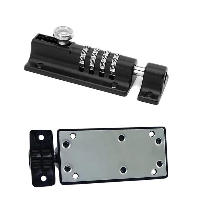 Брава с код, 4 цифри, вкопан или апликационен монтаж, за врати и шкафове