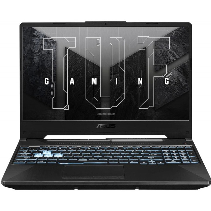 Laptop ASUS TUF Gaming A15 FA506NC-HN036MXM, AMD Ryzen 5 7535HS, 15.6 inch, RAM 32GB, SSD 512 GB, nVidia GeForce RTX 3050 4 GB, No OS, Graphite Black