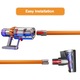 Hosszabbító cső porszívóhoz, Qygba, Dyson V7, V8, V10, V11, V15, 73 cm hosszúságú, 969109-hez, narancssárga