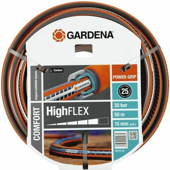 Gardena Highflex kerti tömlő, PVC, 15mmx50m
