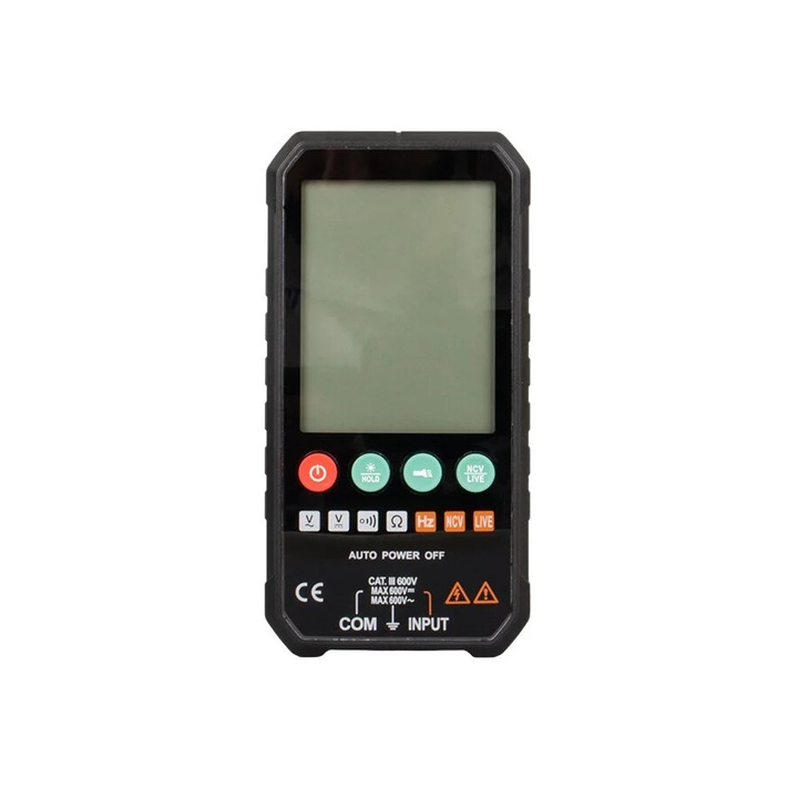 Multimetru digital FY107A Mastfuyi, test de tensiune NCV, rezistenta, test sonor pornit-oprit, retinere a datelor, lanterna