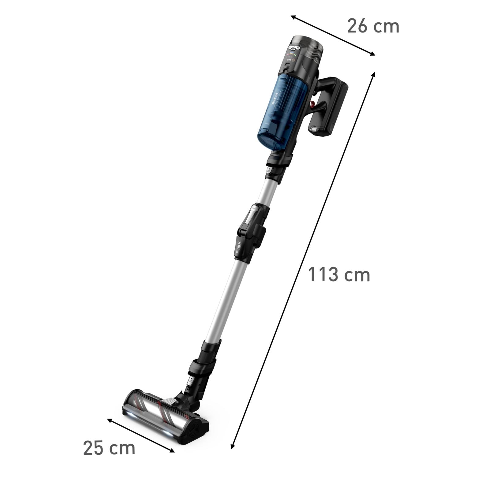 Aspirator Tefal X-Force Flex 13.60 TY9AC1 60 min AeroSpin Aqua functie de spalare Baterie inlocuibila