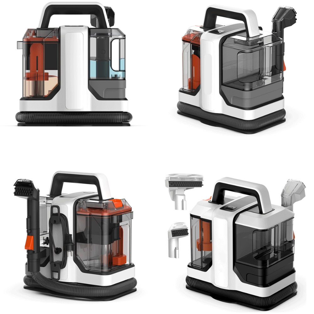 Aspirator profesional Multifunctional, Dasbo®, Curatare umeda si uscata, cu pulverizare apa pentru covoare, mochete si tapiterii, Sistem patentat de 2-in-1 rezervoare, design compact, fara sac, 400w