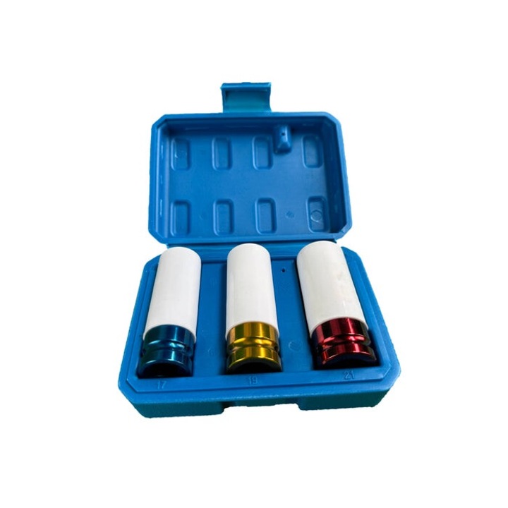 Set 3 chei tubulare cu proiectie pentru jante aliaj, GEBO TOOLS, 17-19-21 mm