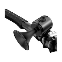Claxon electronic pentru biciclete, 120 dB, rezistent la apa, baterie de lunga durata, usor de instalat, potrivit pentru biciclete de munte, biciclete de drum si scutere, negru