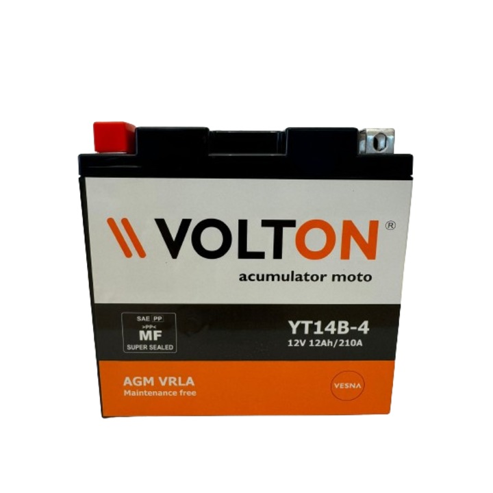 Baterie moto YT14B-4 Volton (YT14B-BS), 12V, 12Ah