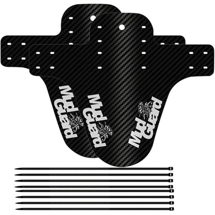 Kerékpárvédő szett, Univerzális 26"/27,5"/29", műszaki műanyag, fekete, 26,4x22 cm