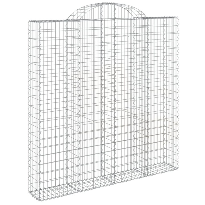 VidaXL 7 db íves horganyzott vas gabion kosár 200x30x200/220 cm 3146220