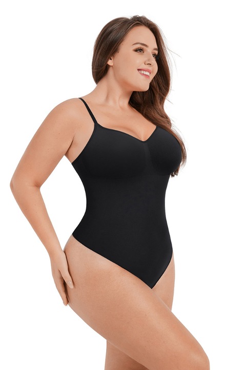 Прашка Body Shaper "SKIN", покрита отзад, DWP компресия с фитнес ефект, Черен