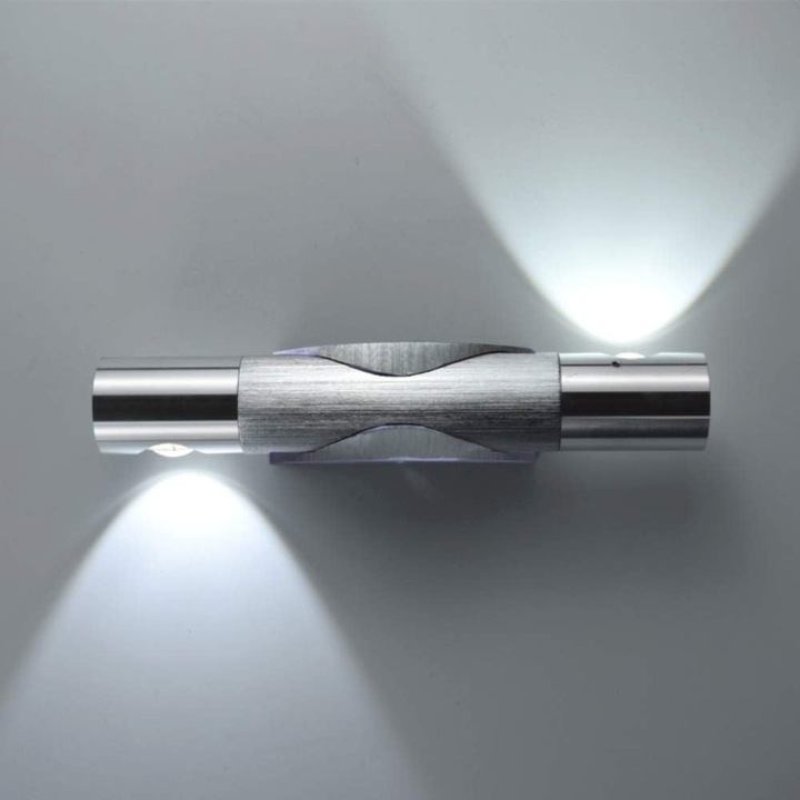 Модерен алуминиев аплик, 6W, студено бял, размери 19x4.7x3.7cm, клас A++