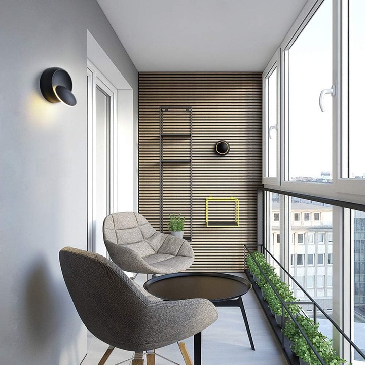 Meleg Fehér Beltéri Falikarok 5W-os Modern LED Fali Lámpa Kreatív Meleg Fehér 2 az 1-ben Vas LED Falikar (Fekete)