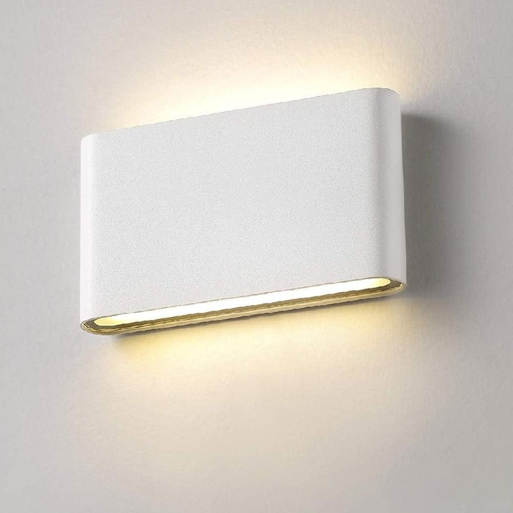 Modern LED fali lámpa 12W, meleg fehér, 17,5x9x2,8cm, 2 darabos szett