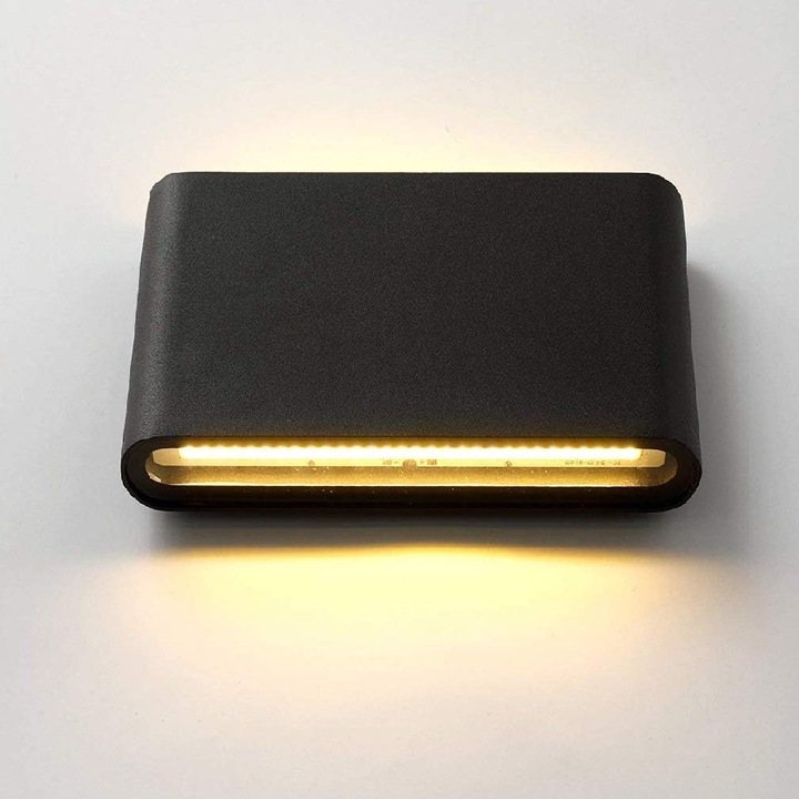 LED аплици Enforose, комплект от 2 броя, алуминий, топло бяло, устойчиви на атмосферни влияния, за вътрешна и външна употреба