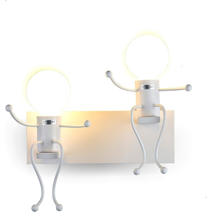 Модерна хуманоидна апликация, Enforose, креативен дизайн, основа от ковано желязо, декоративен ефект, за интериор